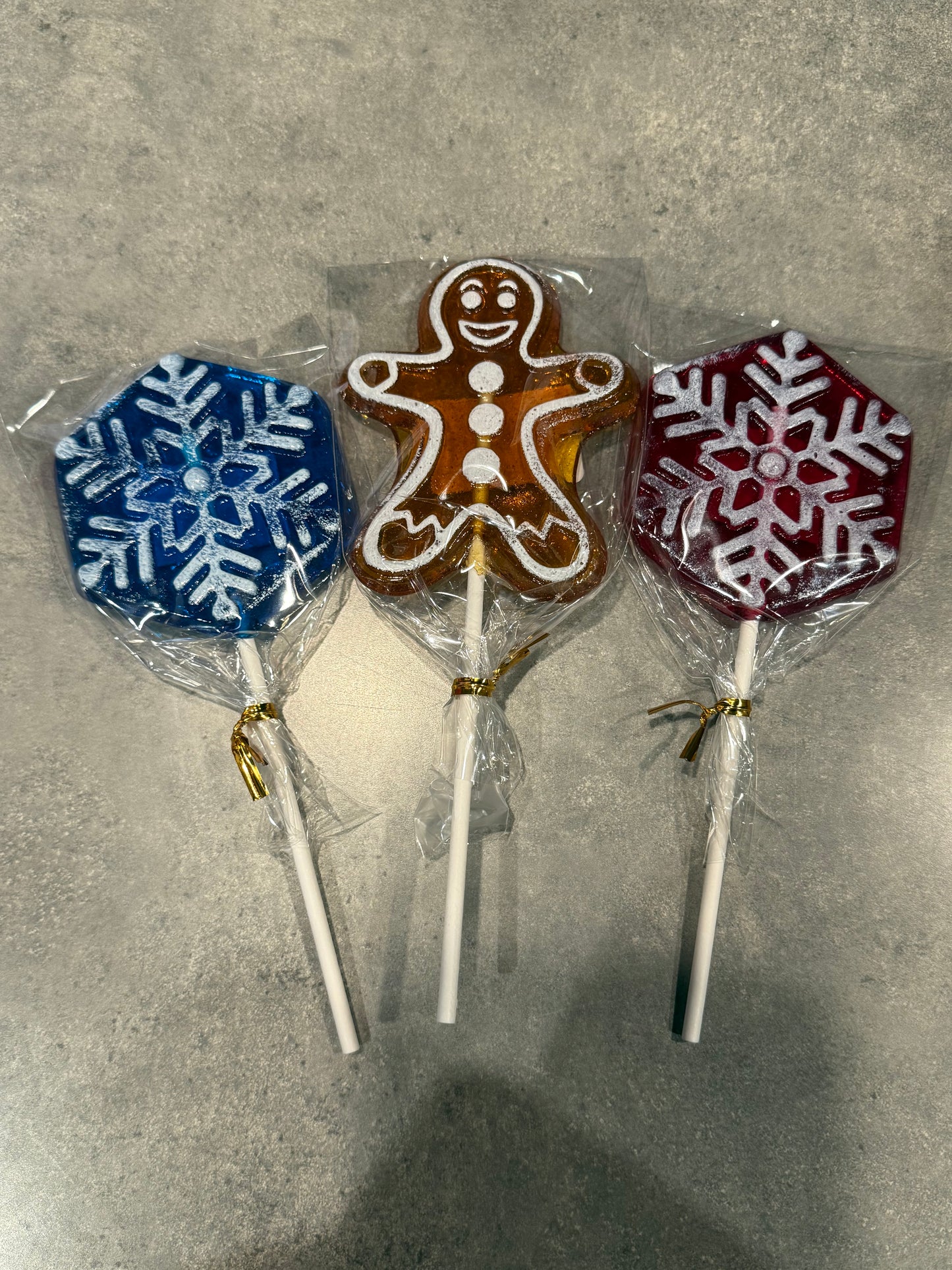 Gingerbread man and Snowflake Lollipops