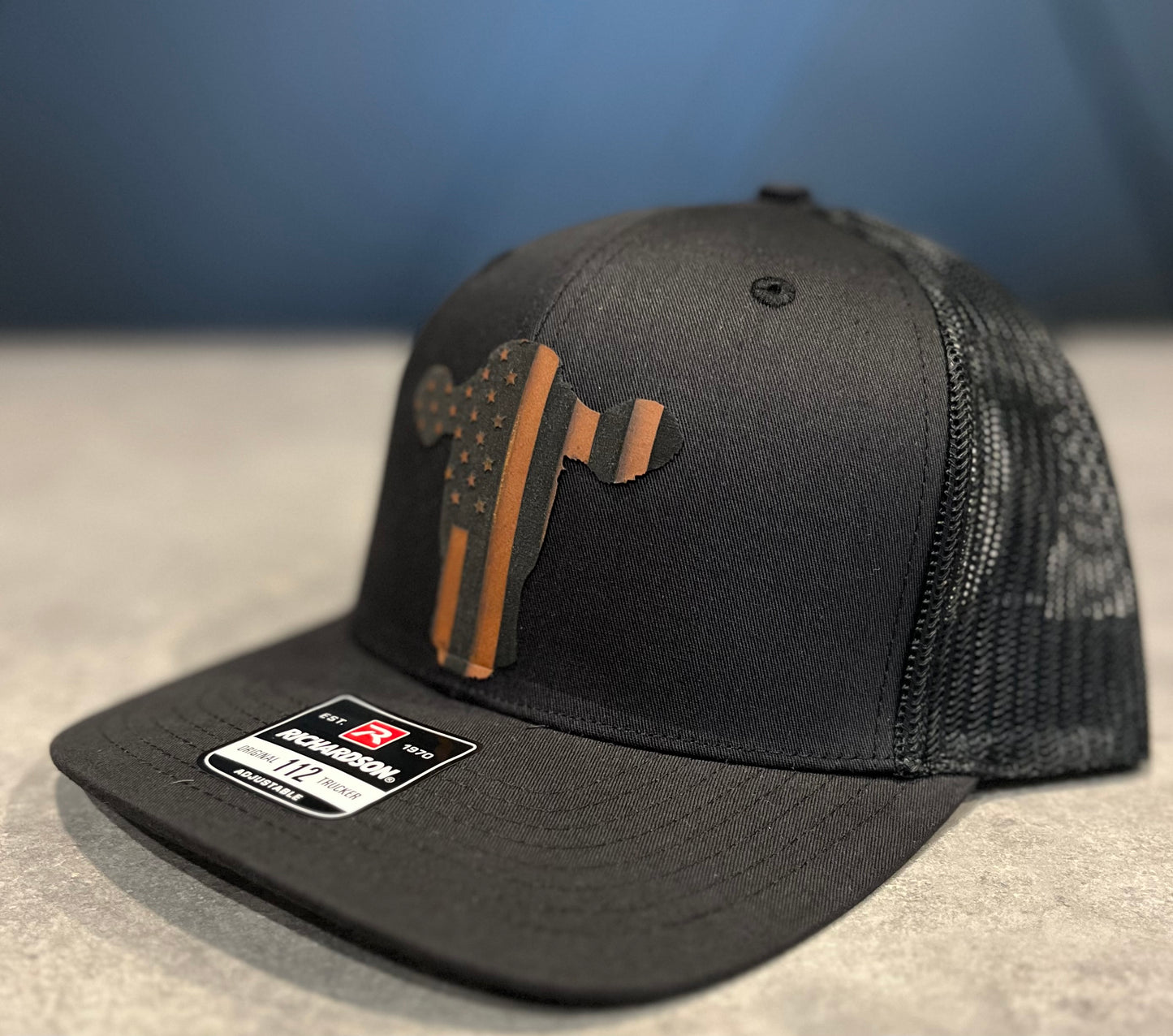 American Flag Cow Head Black Hat