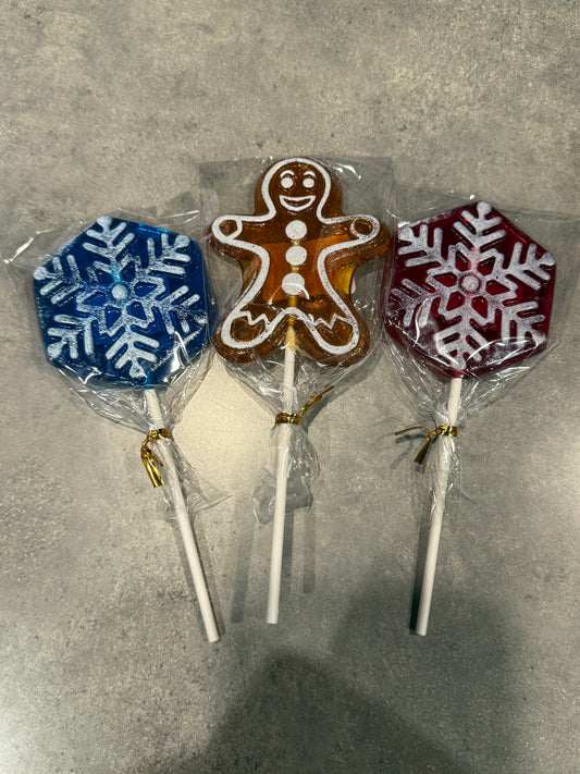 Gingerbread man and Snowflake Lollipops