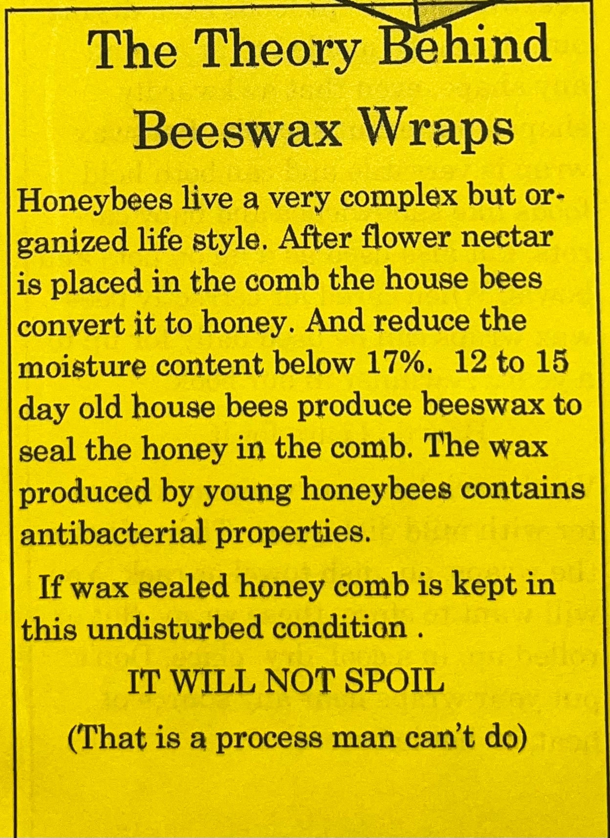 Small Beeswax Wraps 7x7
